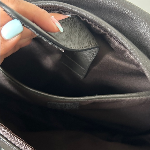 Ted Baker faux leather backpack in dark brown with bold stripe detail! - Picture 5 of 9